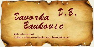 Davorka Bauković vizit kartica